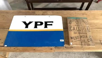 1 Chapa Ypf Y Cartel Queroseno En Madera