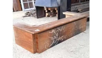 1 frente de estufa de madera