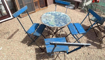 1 Mesa Y 4 Sillas Plegables