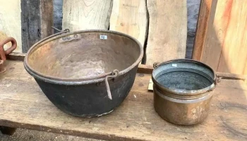 1 Tacho De Cobre( 0,50 Diam) Y Tacho De Bronce ( 0,26 Diam)