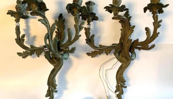 2 Apliques  En Bronce