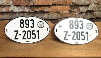 2 Chapas Matriculas Alemanas Años 80s