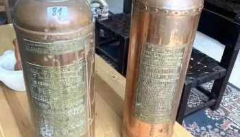 2 Extintores De Cobre 0,60 Alto