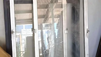 2 hojas de ventana de aluminio
