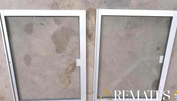 2 hojas de ventana de aluminio