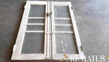 2 hojas de ventana de madera