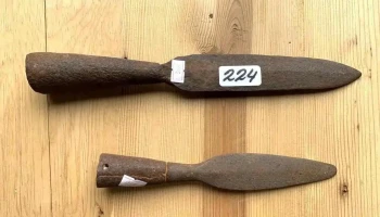 2 Puntas De Lanza En Hierro De 0,30 Y 0,20