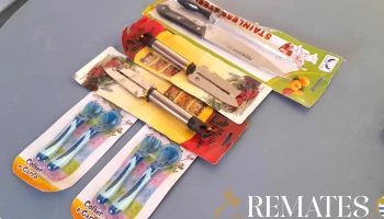 2 set de cubierto de bebe, 2 cuchillos multifoncion, cuchillo con chaira