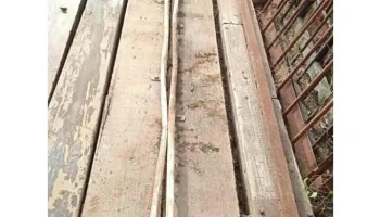 2 vigas de madera dura