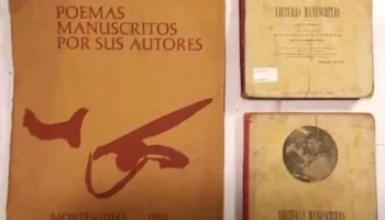 3 libros: 12 Poemas manuscritos por sus autores y lecturas manuscrritas