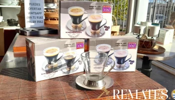 3 pack de 2 tazas para cafe