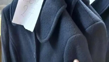 3 saco de paño lana azul, para dama talle S