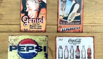 4 Chapas De Publicidad 0,20 X 0,29