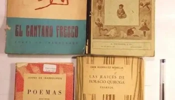 4 libros: 3 de Juana de Ibarborou y las Raices de Horacio Quiroga