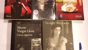 5 libros Paulo Cohelo, Allende, Vargas Llosa