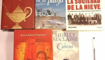 5 libros: Sociedad de la Nieve, El Camino, El secreto esta en el genio, etc
