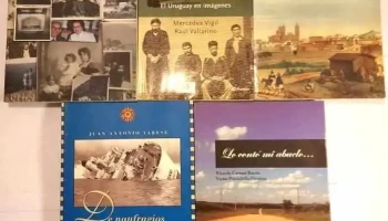 5 libros Uruguayos: Naufragios, Fundacion de la Colonia, Cronica del 900, Como el Uy no hay, etc