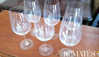 6 copas de vino cristal