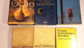 6 libros de Alejo Carpentier, El Ocho, G Garcia Marquez. El Amor en los Tiempos del Colera 1era Edicion