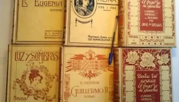 6 libros de Edit Montaner y Simon Barcelona sobre La Emperatriz Eugenia, Emperador Guillermo, El Angel de la Guardia, etc