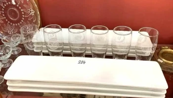 6 Platos  Copetineras Y 6 Vasos Cerveceros