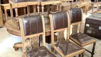 6 Sillas En Roble Tapizadas Para Ajustar