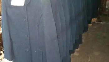 60 saco de paño lana azul, para dama talle S
