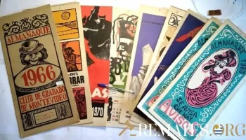 7 Almanaques del Club de Grabado de Montevideo años , 1966, 1970, 1972, 1973, 1975(x2), 1977