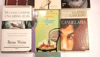 7 libros: Jorge Rial, 1 de Brian Weiss, Como Agua para Chocolate, etc
