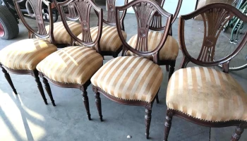 7 sillas inglesas 2 con averia