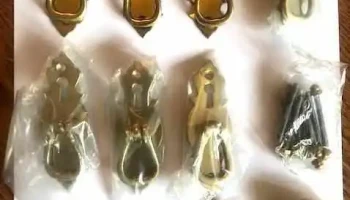 8 tiradores de estilo para mueble en bronce con tornillos
