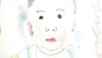 Acuarela Cabrerita  (rostro Niño) 0,70 x 0,50