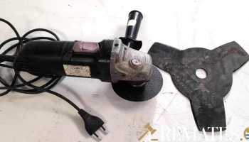 Amoladora y disco de desmalezadora
