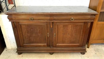 Aparador Colonial Tapa Marmol Gris, 2 Cajones , 2 Puertas 1,74 X 0,63 X 1,02 Alto