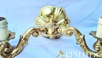 Aplique de pared luz en bronce doble