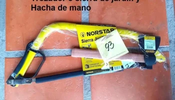 arco leña + hacha de mano