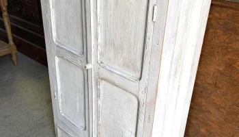 Armario Auxiliar Laqueado Blanco 2 Puertas C/ Cajon 0,76 X 0,36 X 1,30 Alto