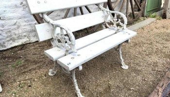 Banco De Jardin Blanco 0,80 X 0,40