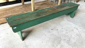 Banco En Madera Verde 1,94 X 0,29 X 0,42 Alto