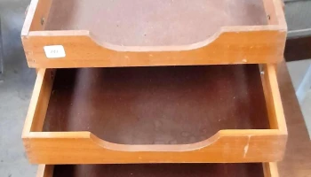 bandeja triple para papeles todo en madera