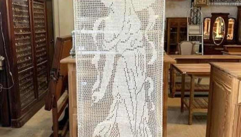 Bastidor Paraban En Crochet Antiguo 0,60 X 2,12 Alto