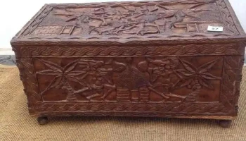 baul tallado de madera de Sandalo - Marroqui
