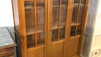 Biblioteca De 3 Puertas Vidriadas 1,30 X 0,37 X 1,76 Alto