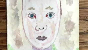 Cabrerita Acuarela  Rostro Niña 0,25 X 0,34cm
