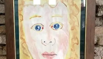 Cabrerita Rostro De Niña Acuerela Doble 0,48 X 0,34
