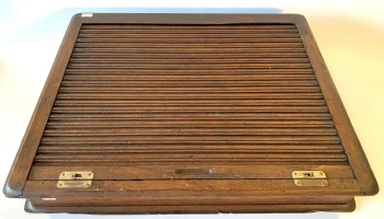 Caja Para Habanos Combination De Luxe En Roble Tapa Cortina 0,50 X 0,40 X 0,18 Alto