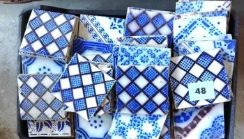 cajón con 170 piezas cerámicas pais de calais cada cajón