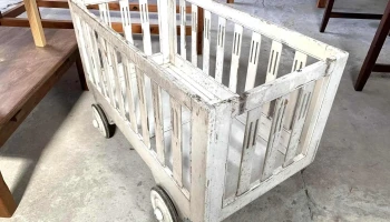 Cama Cuna C/ Ruedas Para Restaurar 1,10 X 0,56