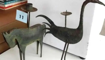 candelabros de h° artesanal figuras de animales