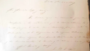 Carta al Coronel Diego Lamas fecha diciembre de 1857